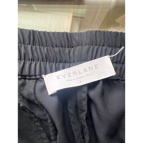 Everlane Pants Size 4 The Italian Go Weave Easy Pant Navy Blue 100% Wool Career - Picture 3 of 6